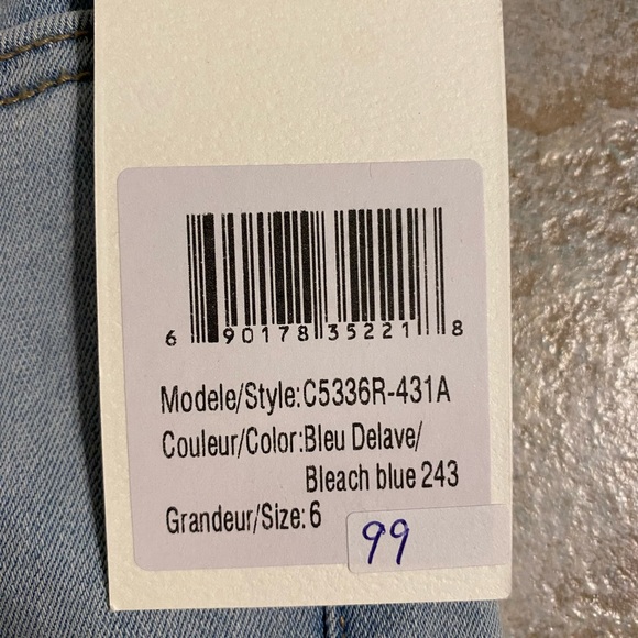 Charlie B Cropped and Cuffed Pants. Soft Fabric. Light Wash. - Picture 7 of 14